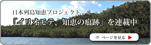 日本列島知恵プロジェクト　「イリオモテ、知恵の痕跡」を連載中